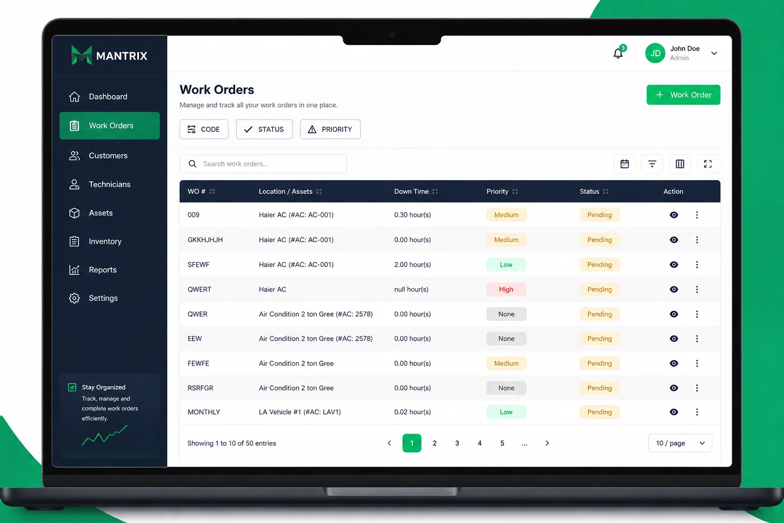 Work Order Management