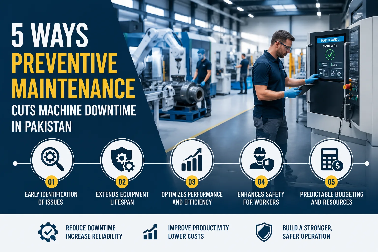 5 Ways Preventive Maintenance Cuts Machine Downtime in Pakistan
