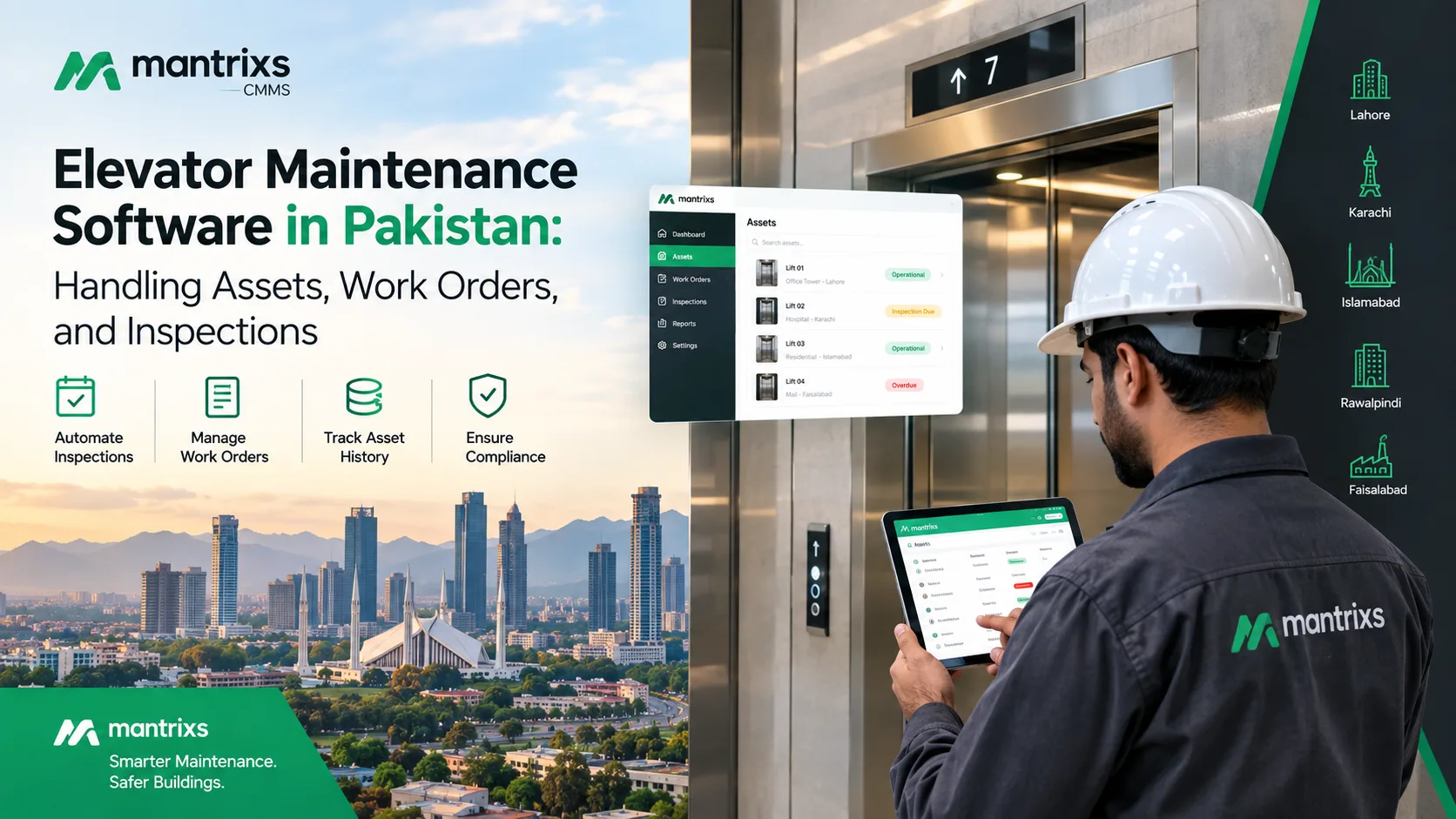Elevator Maintenance Software in Pakistan: Handling Assets, Work Orders, and Inspections
